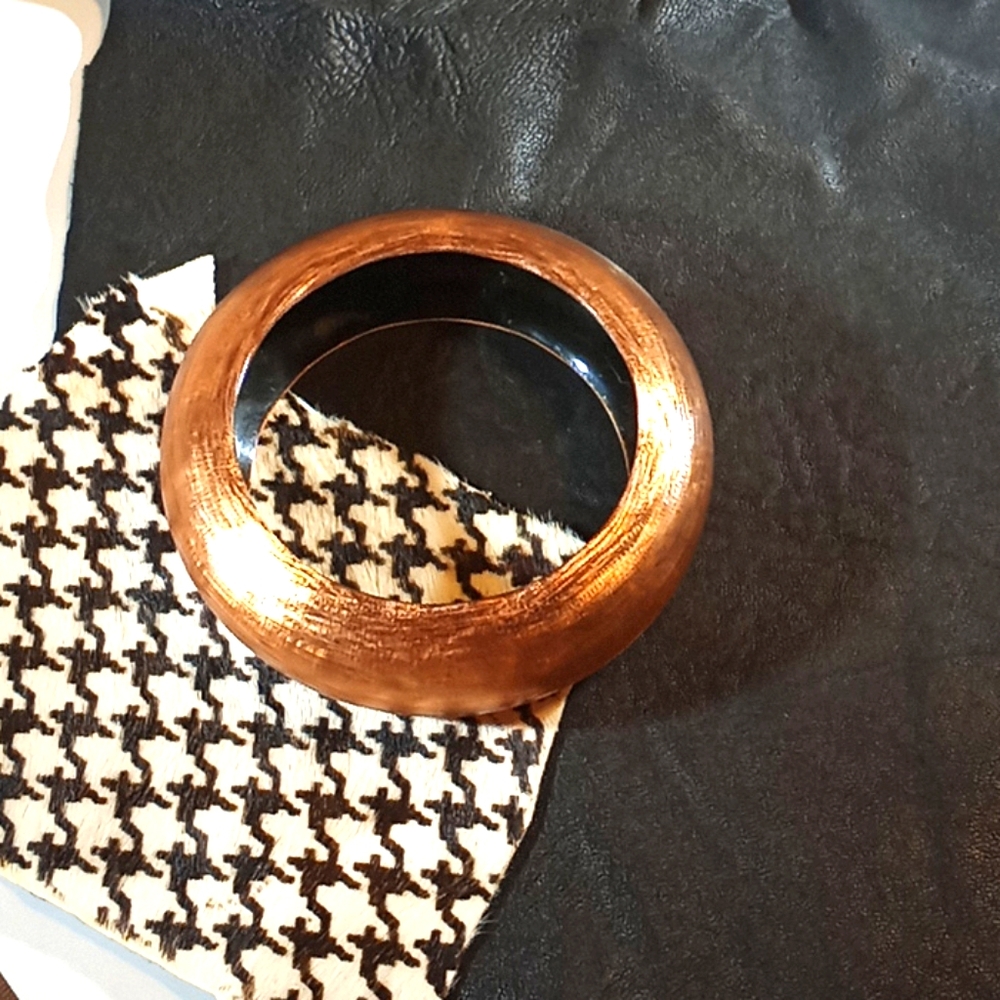 Alexis bittar copper color hollow lucite bangle